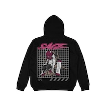 Startmore Adrift Sage Siyah Oversize Unisex Kapüşonlu Sweatshirt Hoodie Siyah