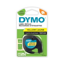 S0721620, Letratag Plastik Şerit 12 Mm X 4 Mt , Sarı 59423