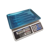 Büro Ev Ofis Dekoru İçin 40kg Elektro Ölçüm Metal Terazi Bakkal Manav Market Tartısı Beyaz - Gri