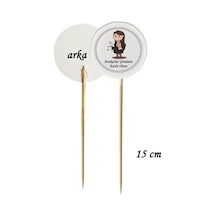 15 Cm Uzun Kürdan - 20 Adet Avukatlar Gününüz Kutlu Olsun Baskılı Kürdan -4