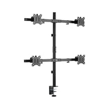 17"-32" Dörtlü Monitör Standı, 2x2 Kurulum, Trader/yazılımcı Monitör Kolu/tutucu, 735mm Direk Yükseklik Ayarlı, Vesa 4x