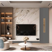 Winflex Eko Antramix Keçeli Akustik Ahşap Paneli 50x240cm .