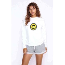 14 Mart Dünya Pi Günü Dj Baskılı Beyaz Kadın Sweatshirt (528307201)