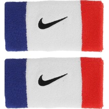 Nike Swoosh Double Wide Bileklik Mavi - Beyaz - Kırmızı
