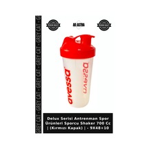 Delux Serisi Antrenman Spor Ürünleri Sporcu Shaker 700 Cc Kırmızı Kapak - 9x48+10