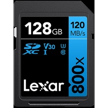 Lexar 128gb Lexar Professional 800x Sdxc Uhs-ı Cards, Up To 120mb/s Read 45mb/s Write C10 V30 U3