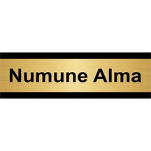 Numune Alma 10x20cm Altın Renk Metal Yönlendirme Levhası