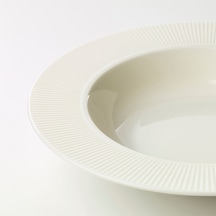 4 Adet Ofantlıgt Derin Servis Tabağı Meridyendukkan Beyaz 24 Cm Feldispat Porselen
