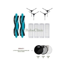 Xiaomi Mop Pro / Viomi Se-v2-v3-v2pro-v3pro Uyumlu Yedek Fırça,hepa Filtre Set-10 Parça