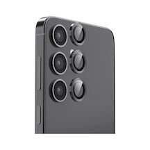 Mey İthalat Samsung Galaxy S25 Plus Raze Metal Kamera Lens - Siyah