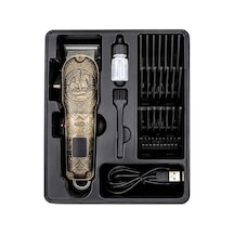 Saç Sakal Kesme Traş Makinesi Usb - Type-c Şarjlı - Led Gösterge 3-7-9-12mm Tarak Mr-7800 5468