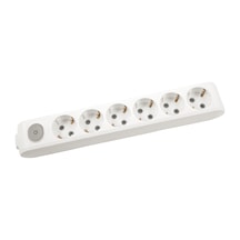 Viko Multi-let 6'lı  Anahtarlı Topraklı Çocuk Korumalı Klemensli Grup Priz Beyaz - 90117600