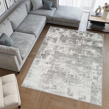 Rovigo Home Dijital Baskı Yıkanabilir Kaymaz Taban Salon Halısı Rvg0504 Gri