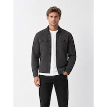 Xint Antrasit Regular Fit Polo Yaka Pamuklu Hırka 801676