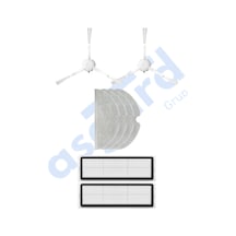 Xiaomi 1c,2c,mop 2 Uyumlu 2 Yan Fırça 2 Filtre 4 Mop Pkt-iasgf0000047