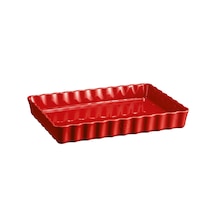 Emile Henry Tart-börek-fırın Kabı Dikdörtgen 33 X 24 Cm - Kırmızı/burgundy