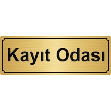 Kayıt Odası Yönlendirme Levhası 7Cmx20Cm Altın Renk Metal