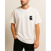Baby Dinazor Tasarımlı Baskılı T-shirt Beyaz