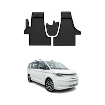 Volkswagen Transporter T7 2019-2026 Uyumlu 4d Havuzlu Paspas Kauçuk Siyah 3 Parça