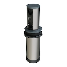 Metalline® Tower-line Bas-Aç Masaüstü Priz Kutusu Usb - Antrasit