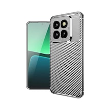 Newface Xiaomi Mi 14t Pro Kılıf Auto Focus Karbon Kapak - Gri
