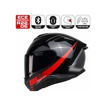 X340 Rosso Motosiklet Kaskı Spoiler Mod Güneş Vizörlü Full Face Kask Çok Renkli