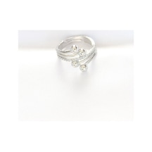 Topçuk Model Zirkon Taşlı Ayarlanabilir Yüzük Silver Renk Çok Renkli