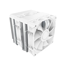 Nx600 6 Isı Borulu Çift Kule Cpu Hava Soğutucu 28mm E28 Pwm Premium Fan Lehimli Bakır Taban Tüm Intel Ve Amd Soket Desteği Beyaz