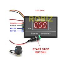 30a 60v Dc Motor Hız Kontrol Devresi Panel Tip