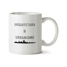 Arquitetura İki Tarafı Baskılı Kupa Bardak Çok Renkli