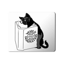 Kitap Okuyan Kedi World Domination Mouse Pad Mousepad