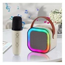 Kablosuz Rgb Işıklı Taşın Bilir Karaoke Hoparlör Ve Mikrofon Seti