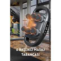 6 Başlıklı Şarjlı Masaj Aleti Derin Doku Kas Rahatlatıcı, Lcd Ekranlı Sessiz Masaj Tabancası