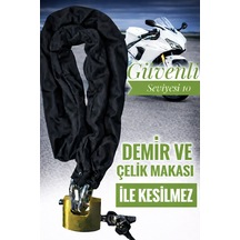 Grade80 G80 13 Mm Çelik Kesilmez Motosiklet Zincir Kilit Yale Kayar Milli Kilit 1.20 Metre Güvenli Motor Kilidi