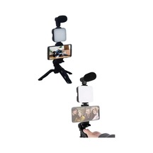 Video Making Kit Telefon Tutucu Vlog Video Mini Led Işıklı