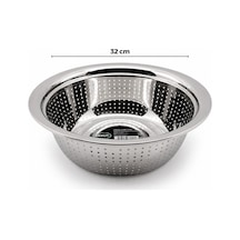 32cm Kulpsuz Paslanmaz Metal Sepet Süzgeç 5616