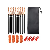 Homyl 18cm Stakes Kamp Yürüyüşü Için Çadırı Kanopi Siyah Siyah