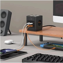 Akım Korumalı 3 Lü Priz Gece Lambalı 25w 2xusb 2xtype-c Çıkış Yüksek Gerilim Koruma Priz Çoğaltıcı Diğer