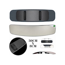 Panoramik İç Dikiz Aynası Geniş Açı Üniversal Lastikli Geçmeli Mavi Cam R450 Kör Nokta Engelleyici 30x8cm