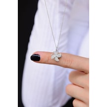 Papatya Silver 925 Ayar Gümüş Rodyum Kaplama Rüzgar Gülü Kolye