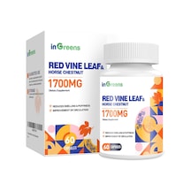 İngreens Red Vine Leaf Extract 1700mg & Horse Chestnut Extract Supports Vein Skin Health 60 Caps