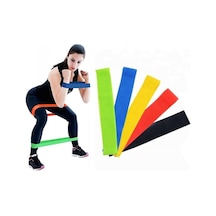 Pilates Squat Aerobik Direnç Lastiği 5 Li Paket Gri