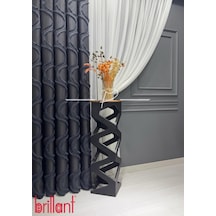 Fon Perde Brillant Marka Tanjant Püsküllü Fon Pufy Nilda Antrsit Antrasit