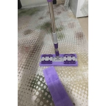 Teleskobik Cam Yer Tavan Silme - İstediğin Bezi Tak Kullan - 4 Mandallı -yedek Bezli Mop Seti 10'lu Set