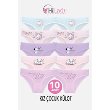 Hilady Kız Çocuk Külot, Karışık Renkli, Kız Çocuk Külot, Yumuşak Pamuklu Kumaş Açık Pembe