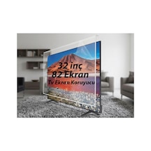 32 İnç 82 Ekran Tv Ekran Koruyucu - Darbe Emici Kırılmaz Zırh Panel Tüm Tv Markalarına Uyumlu - 853695195