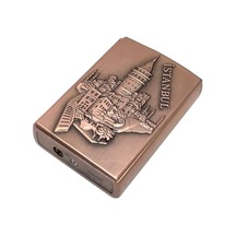 İstanbul Galata Kulesi Temalı Bakır Metal Çakmak Kişiye Özel