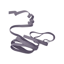 Koyu Gri 6 Mm 5 Mt Dayanıklı Sert Yassı Elastik Şerit Lastik