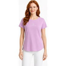 Neden Tekstil Kadın Basic & Baskılı Yuvarlak Yaka T-shirt - Pembe