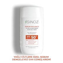 Sinoz Yağlı Ciltler için Sıvı Yüz Güneş Kremi SPF50+ 50 ML